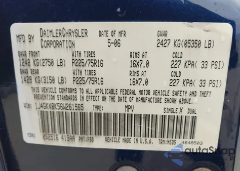 2006 Jeep Liberty Sport z USA, uszkodzony, nr VIN 1J4GK48K56W261565